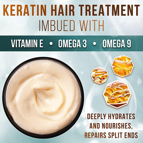 Keratin Hair Mask - Professional Treatment for Hair Repair, Nourishment & Beauty - Alcone 